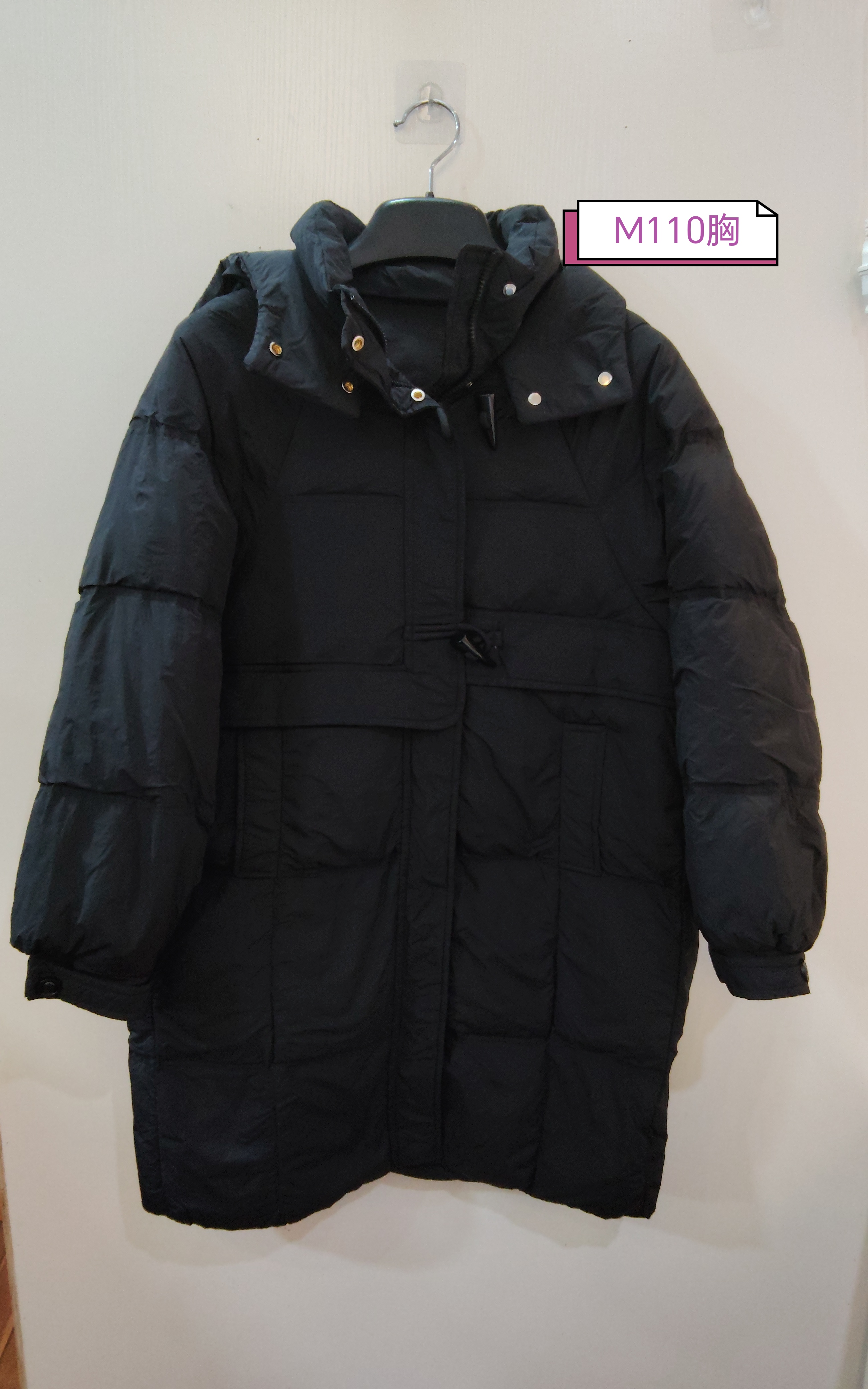 黑色羽绒服大衣外套 咨询库存下单 110胸