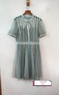 绿色休闲简约连衣裙 86胸 咨询库存下单