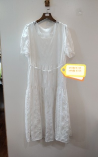 数 多码 白色休闲简约显瘦连衣裙 咨询库存下单