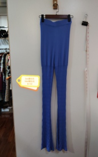 多码 咨询库存下单 数 小脚裤 蓝色针织贴身休闲裤