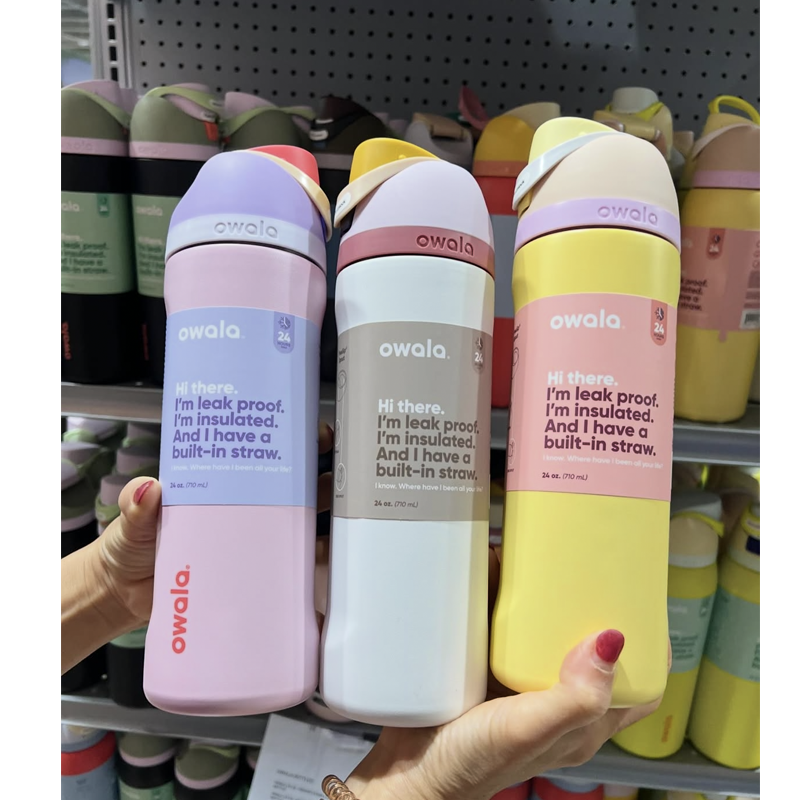 美版OwalaFreeSip双饮吸管保温杯