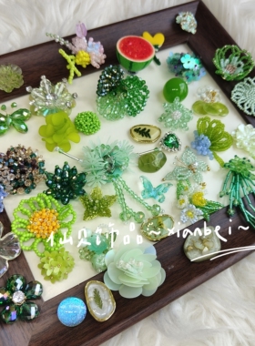 【绿色】爱好者自选diy适配Crocs芭蕾鞋洞洞鞋果冻鞋鞋花可卸鞋扣