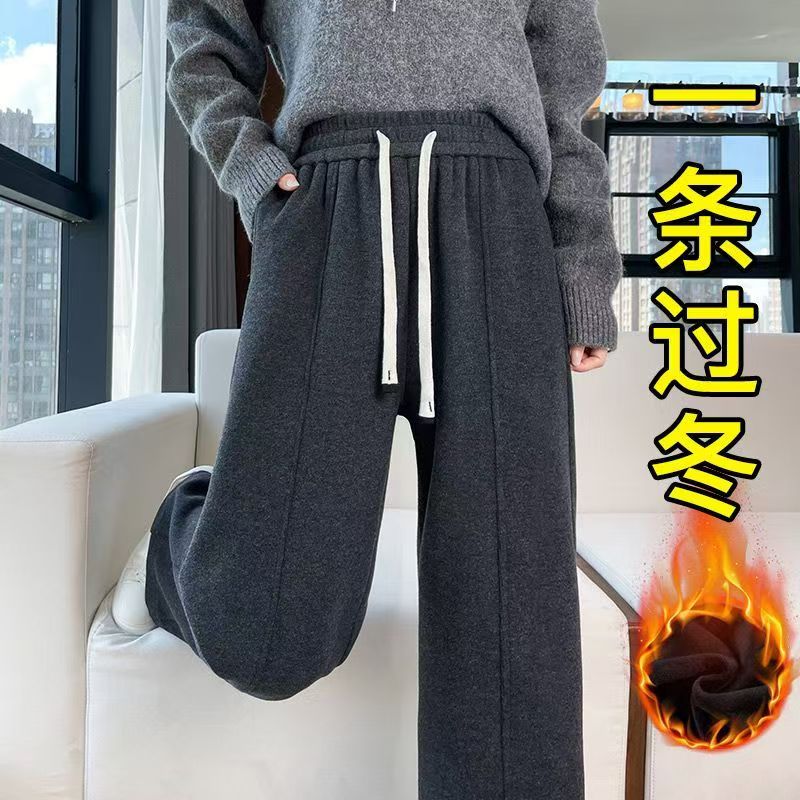 黑灰色小个子糯米裤女2025秋冬