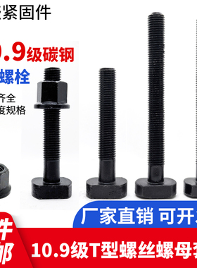 10.9级T型螺丝t形模具压板螺栓钉冲床铣床碳钢M12M14M16M20M24M30