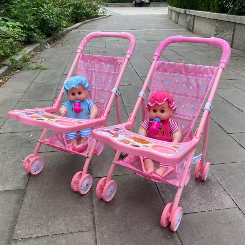 儿童玩具推车带娃娃发光声女童女孩过家家玩具手推车宝宝生日礼物