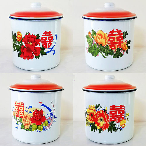 搪瓷老式容器复古风茶缸子