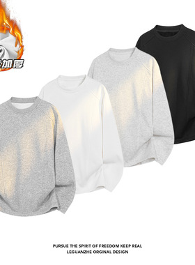 2025 H25719加绒 白底大码圆领长袖恤M-5X H25946-特P24