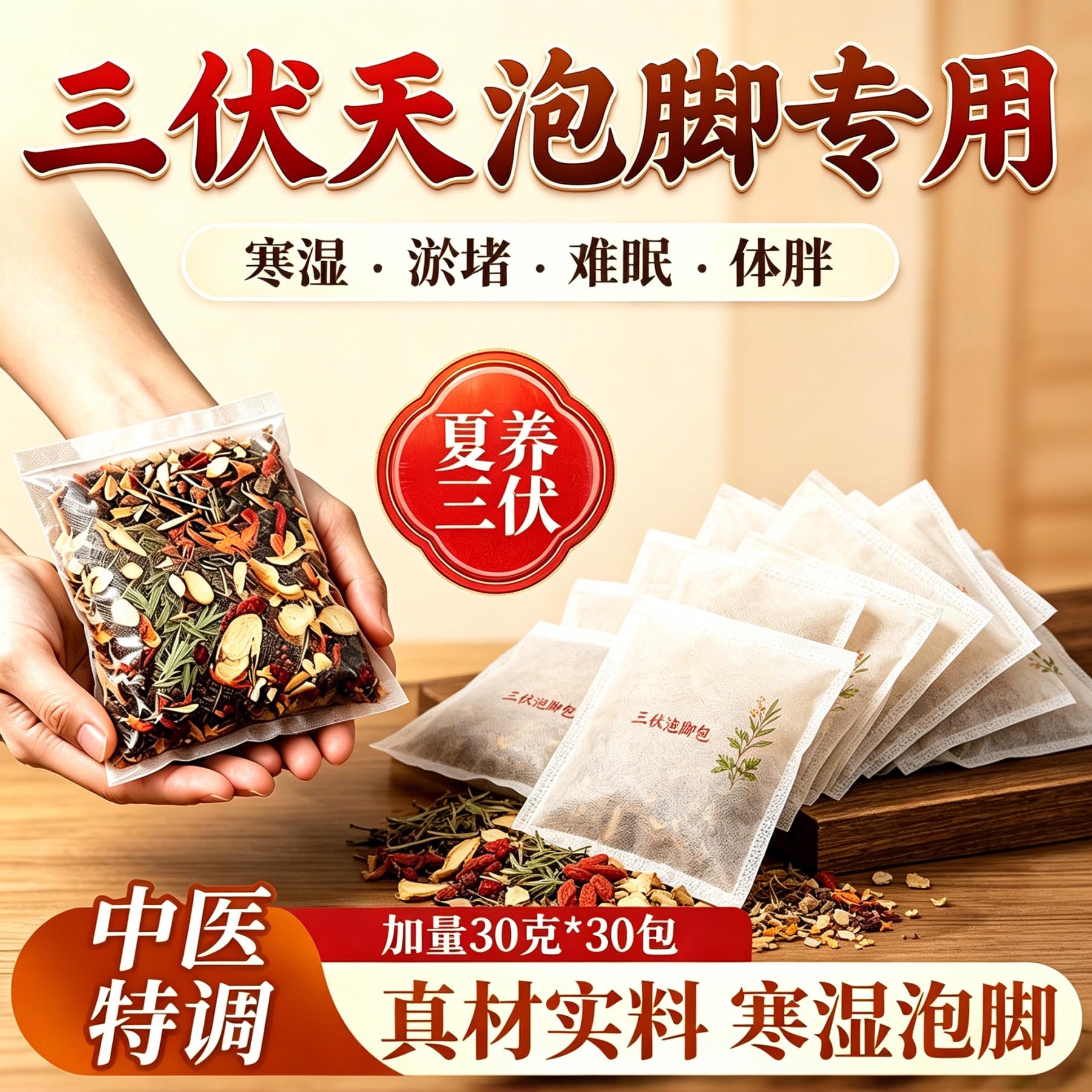 三伏天泡脚专用真材实料缓解湿寒