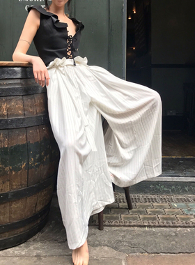 【Dreamers】huifeng女神同款 西装工装阔腿裤女夏2017新款九分款