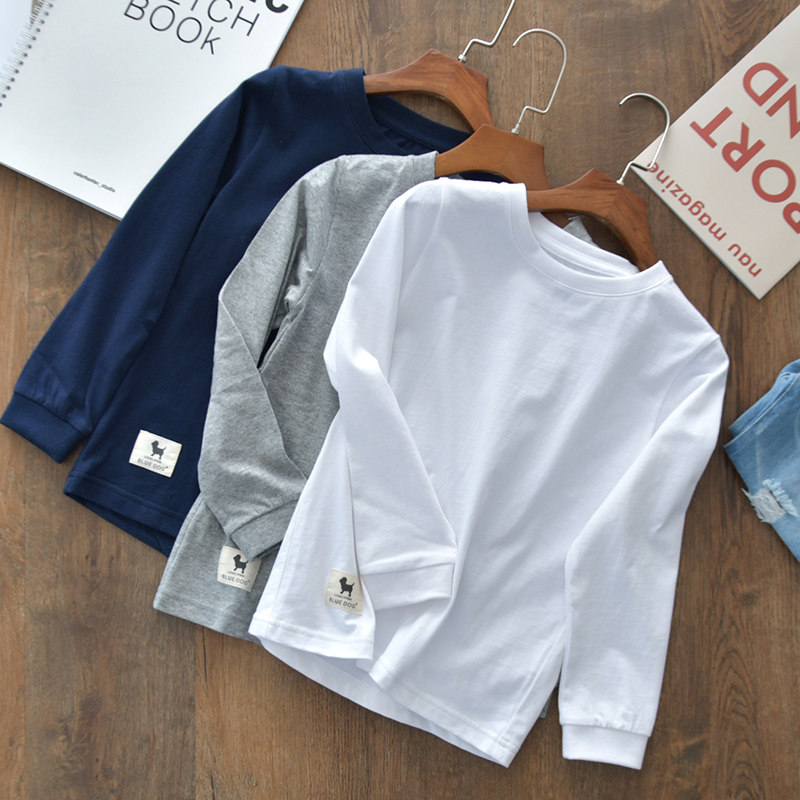 男童女童纯色纯棉长袖t恤基础百搭中大童儿童全棉圆领打底衫,童装/婴儿装/亲子装,T恤,淘宝优惠券,粉丝福利购,淘宝优惠卷