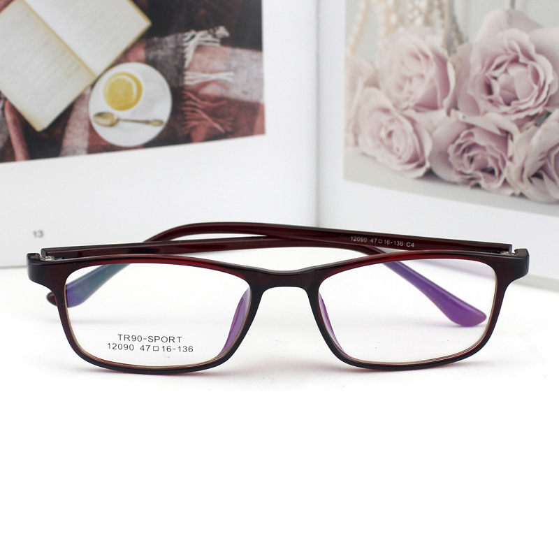 高度数近视眼镜 网上配有度数眼镜 全框黑色 TR90超轻眼镜框 小脸