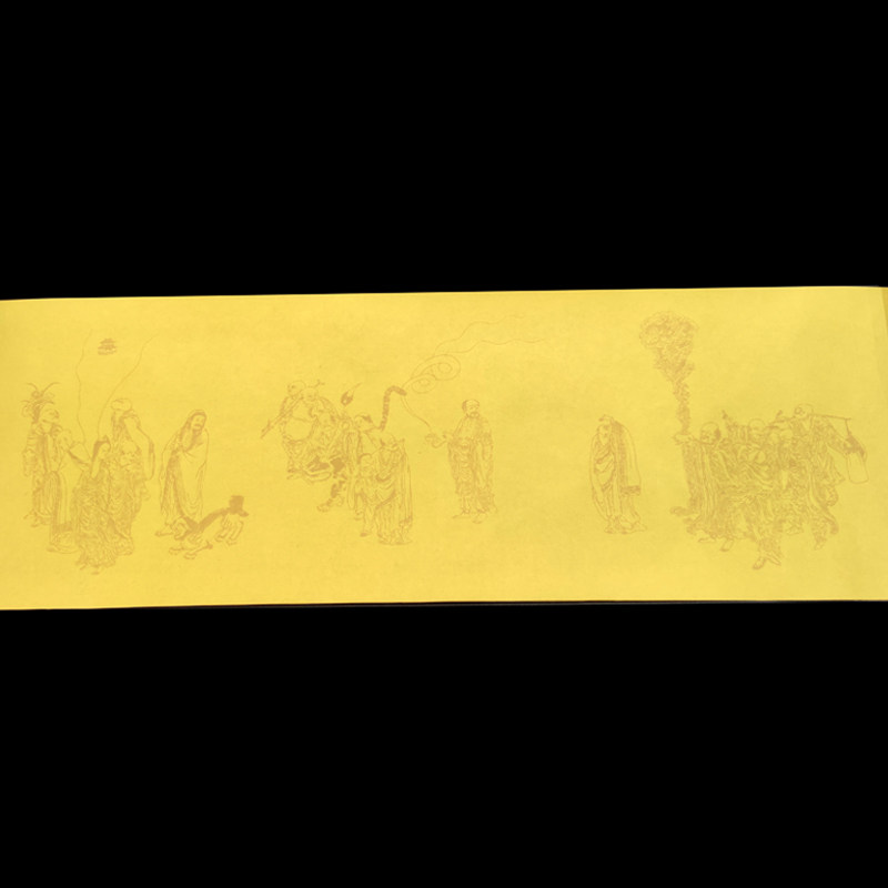 掇英轩 草木染色笺·十八罗汉 五色混装十张半生熟宣纸不洇墨包邮