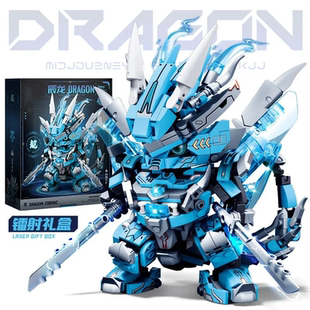 生肖拼装积木辰龙机甲机器人玩具儿童男孩礼物2025新款拼图6-12岁