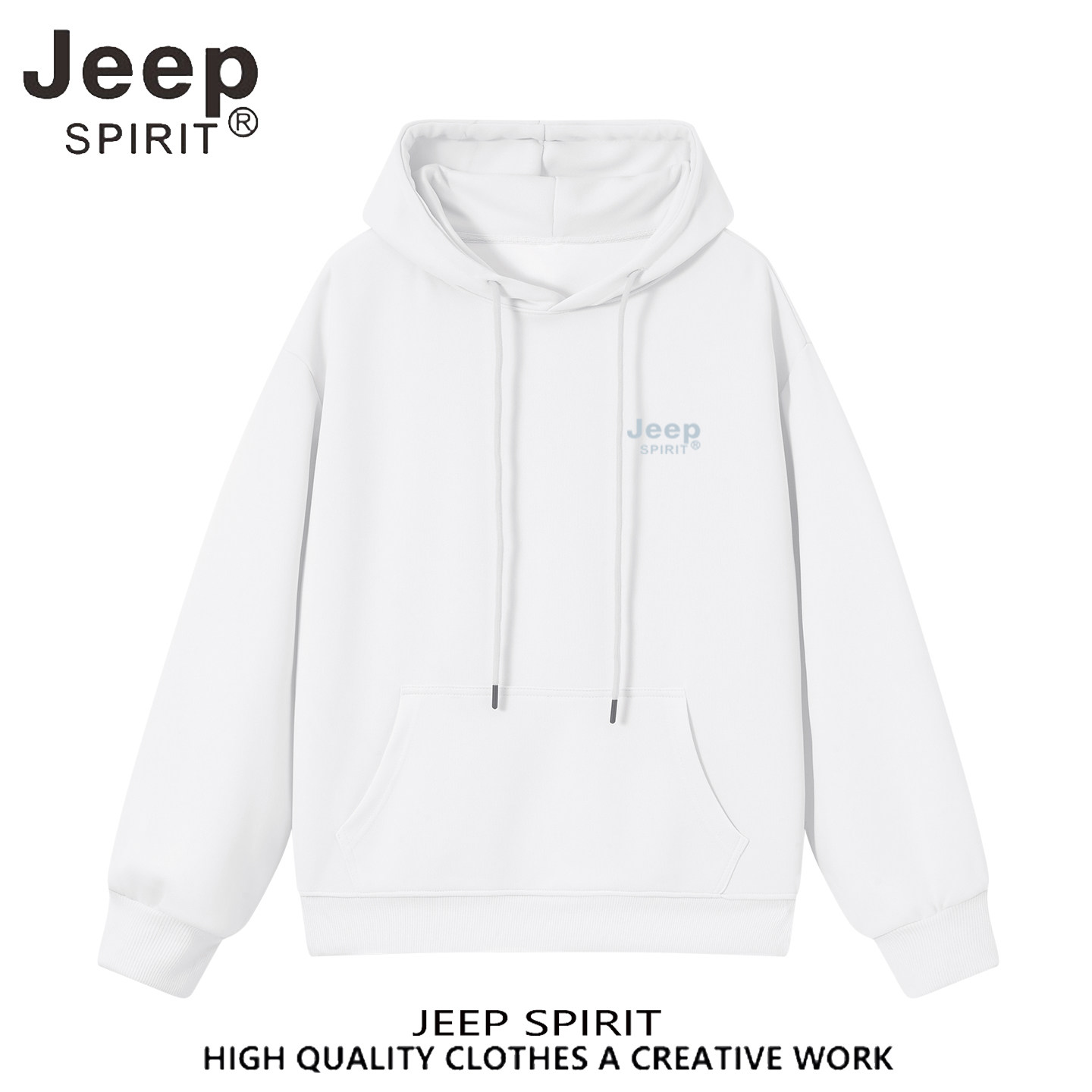 JEEPSPIRIT美式连帽卫衣重磅