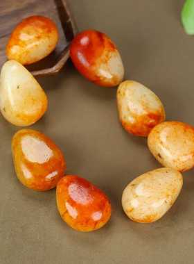 红沁皮原石籽料手串手链