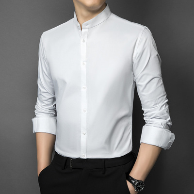 其他立领长袖商务休闲长袖衬衫