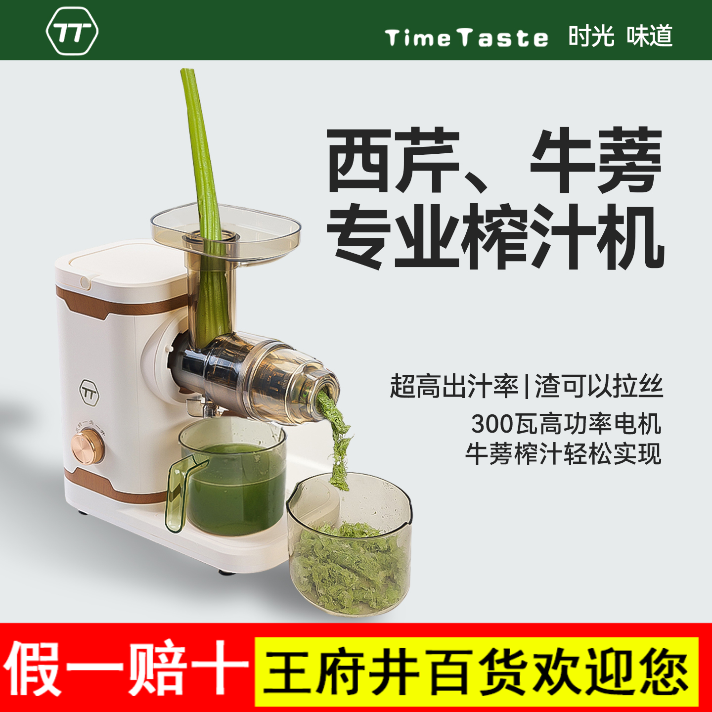 TT榨汁机渣汁分离低速慢磨原汁机西芹牛蒡姜黄果蔬商用榨汁机