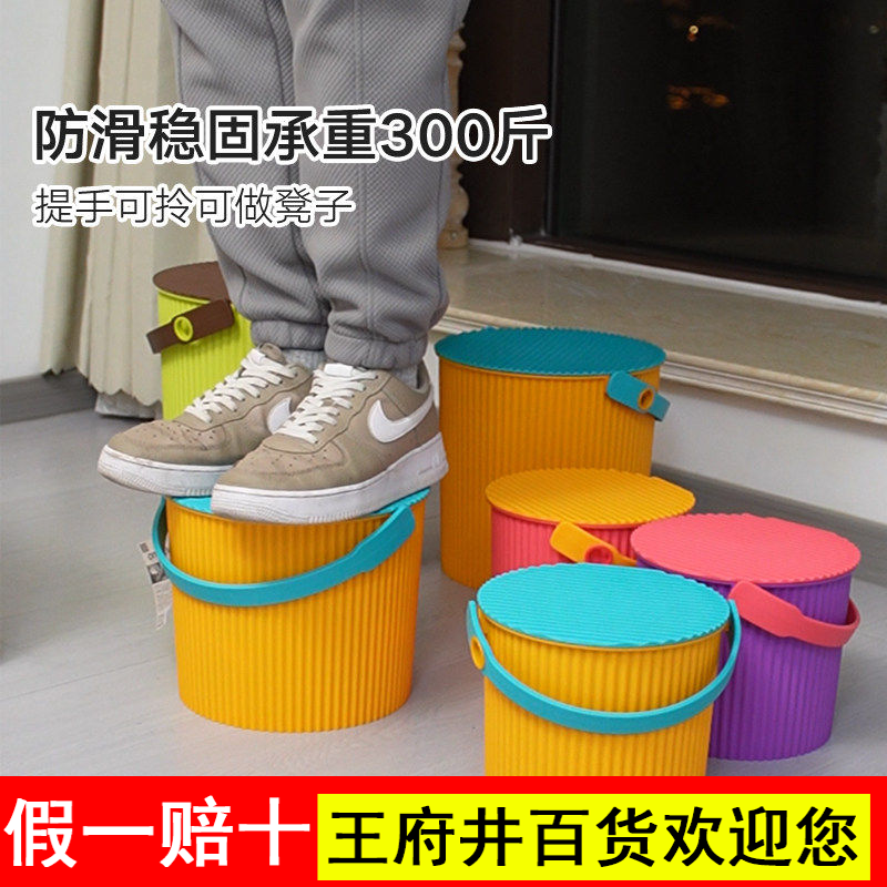 利快日本进口厨房收纳米桶10kg防潮食品级储物炫彩桶台面整理神器