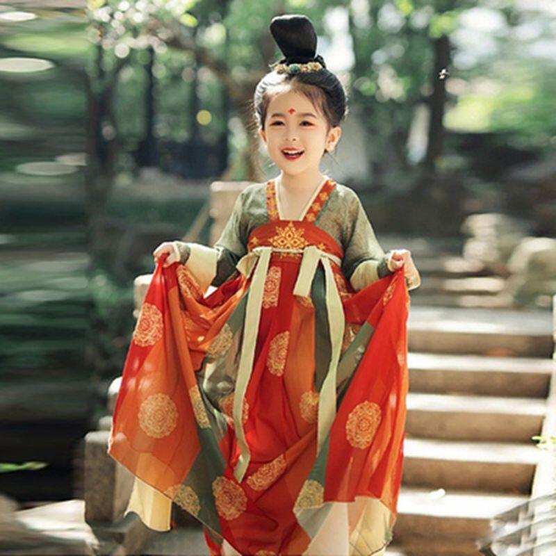 汉服女童古装超仙连衣裙春秋季2025新款儿童古风公主女孩唐装襦裙
