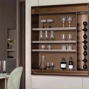 现代极简酒柜摆件家居设计样板间洋酒杯高脚杯酒具套装组合餐厅