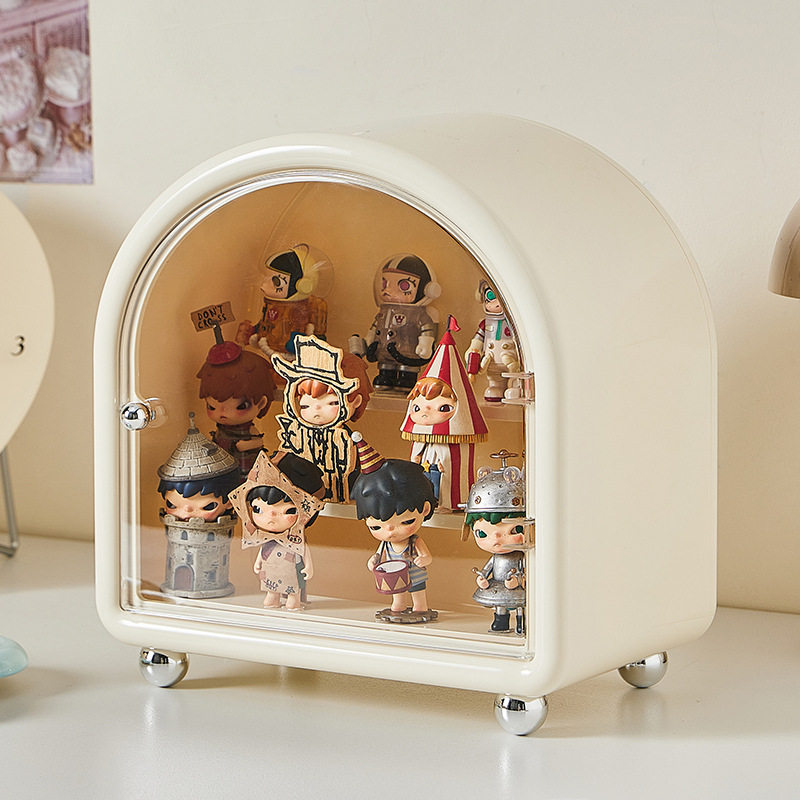 盲盒收纳展示架壁挂式上墙泡泡玛特公仔透明防尘手办展示盒玩具