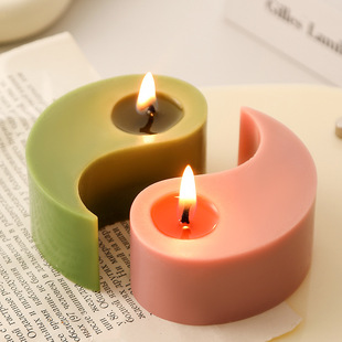 太极八卦香薰蜡烛ins风创意伴手礼造型蜡手工气氛浪漫装 饰摆件