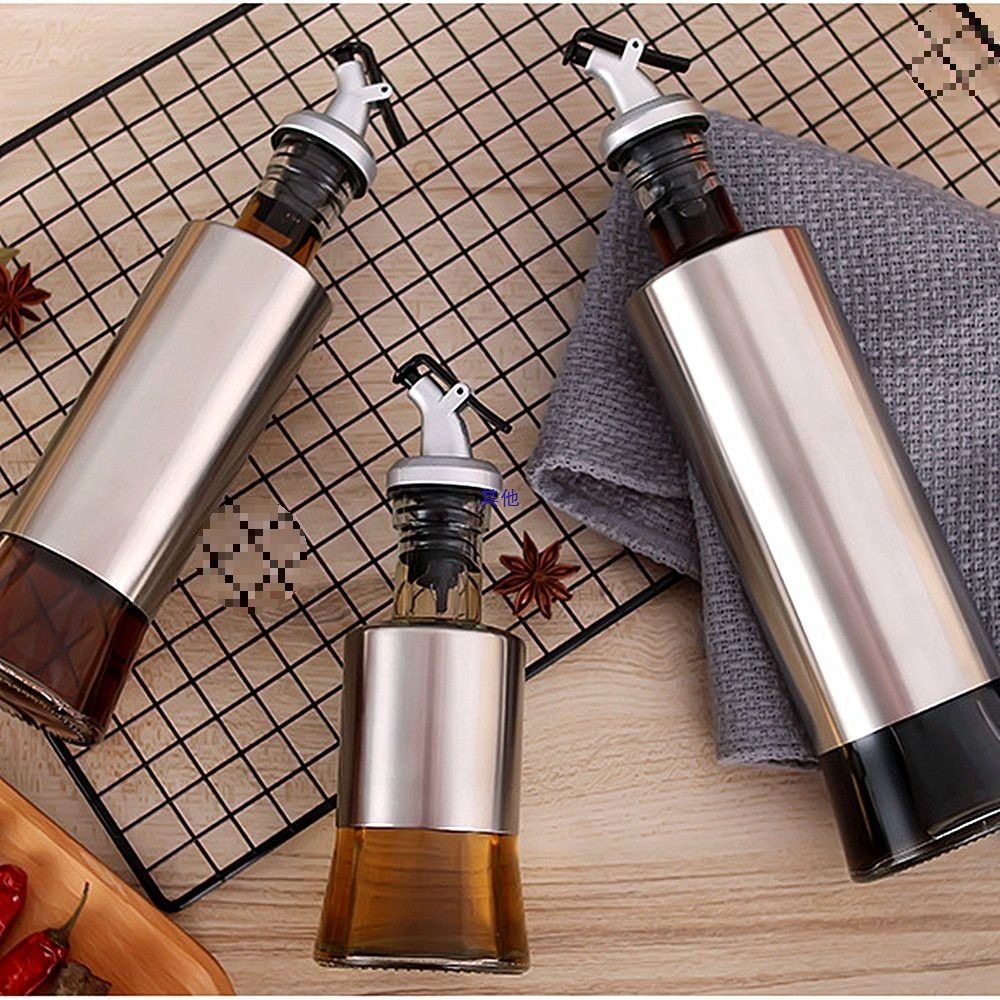 透明玻璃油瓶 厨房不锈钢油壶 酱油醋瓶 时尚油壶瓶子料酒瓶