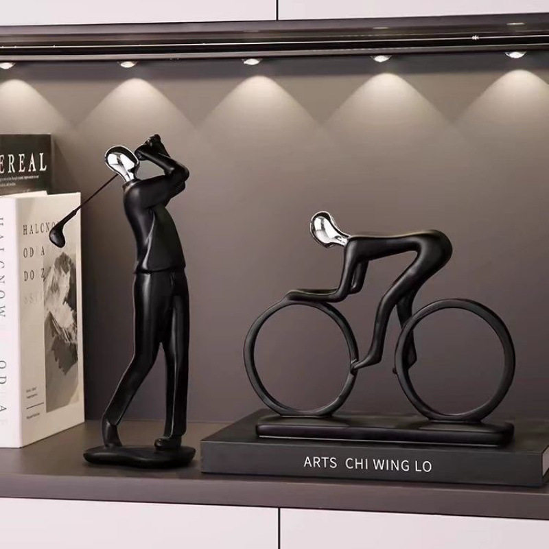 高尔夫运动人物摆件客厅电视柜台酒柜书房家居装饰工艺术品高级感