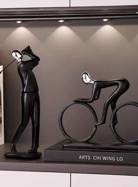 高尔夫运动人物摆件客厅电视柜台酒柜书房家居装饰工艺术品高级感