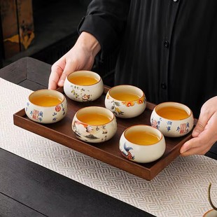 主人杯汝窑个人单杯陶瓷品茗杯功夫茶具喝茶杯子高档茶盏茶碗专用