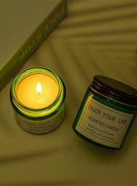 香薰蜡烛室内摆件伴手礼盒玻璃家用香氛杯罐无烟家居香薰装饰摆件