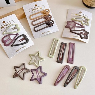 发饰奶咖系宝宝不伤发BB夹十件套星星小熊碎发夹小女孩刘海夹