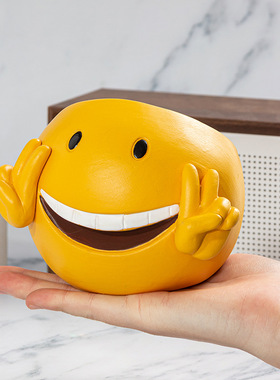 创意迷你可爱卡通表情烟灰缸个性时尚潮陶瓷烟缸家居礼品礼物摆件