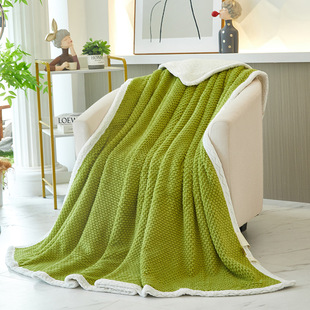 2025新款 加厚塔芙绒玫瑰绒羊羔绒复合毯子午睡毛毯保暖办公室毯子