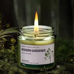 桂花栀子花香薰蜡烛室内家用持久高级留淡香氛卧室茶香男女生房间