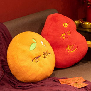 中国风喜庆抱枕中式 沙发靠垫大吉大利葫芦靠背新年礼品文创可爱
