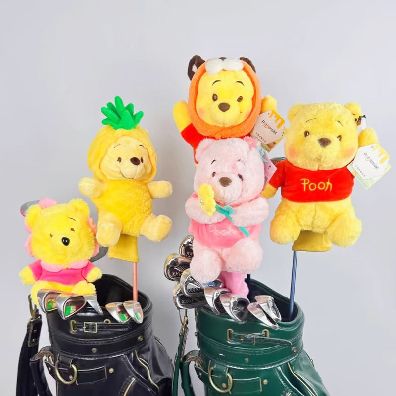 NUMBER高尔夫杆套可爱维尼高尔夫高尔夫球杆套1/3/5/UT木杆套