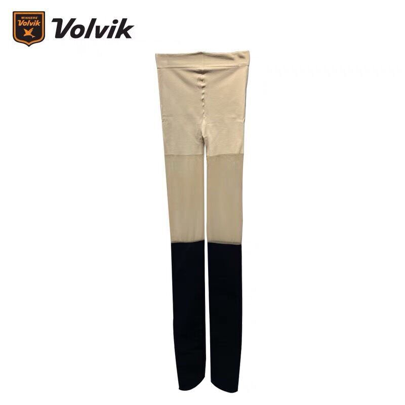 Volvik沃维克高尔夫女款拼色打底裤隐形假两件夏超薄户外运动丝袜