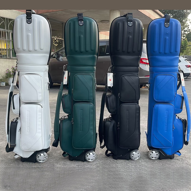 正品 中国风高尔夫球包GOLF航空球托运带滑轮旅行球包便携航空包