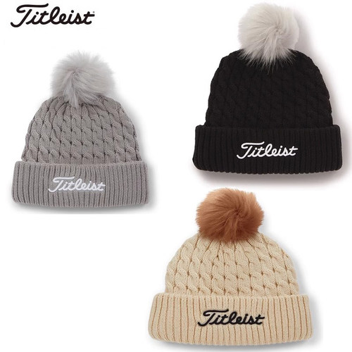 Titleist高尔夫保暖帽绒球帽