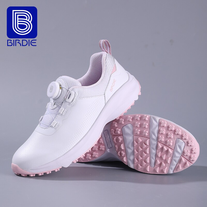 25新品Birdie高尔夫球鞋女士防水女鞋旋钮鞋带超轻量防侧滑鞋钉
