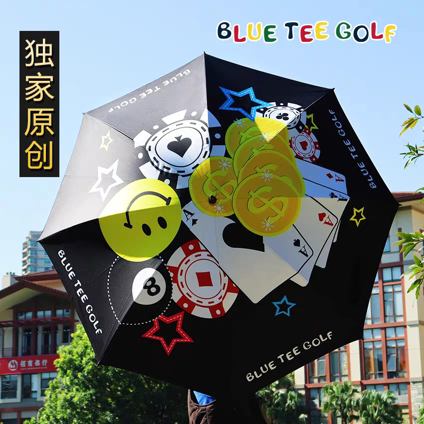 blueteegolf高尔夫雨伞 晴雨两用碳纤维钛银防晒超轻高尔夫专用伞