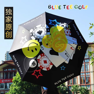 blueteegolf高尔夫雨伞 晴雨两用碳纤维钛银防晒超轻高尔夫专用伞
