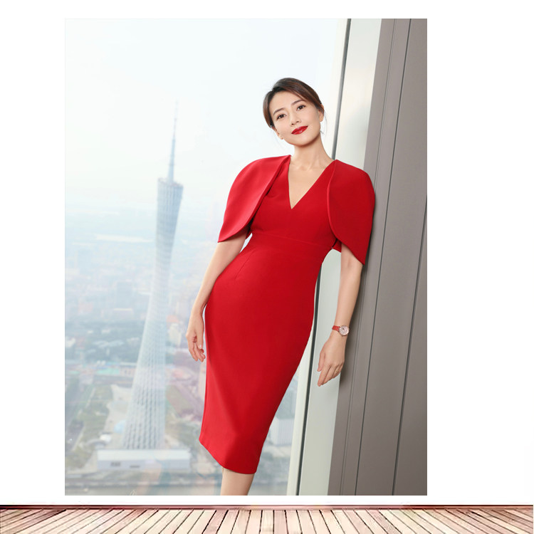 红裙明星海报制作高圆圆美女写真周边海报定制房间寝室贴画自粘3图片