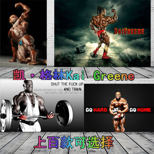 Kai 饰画 Greene凯格林肌肉男健身健美海报健身房运动挂画墙贴装
