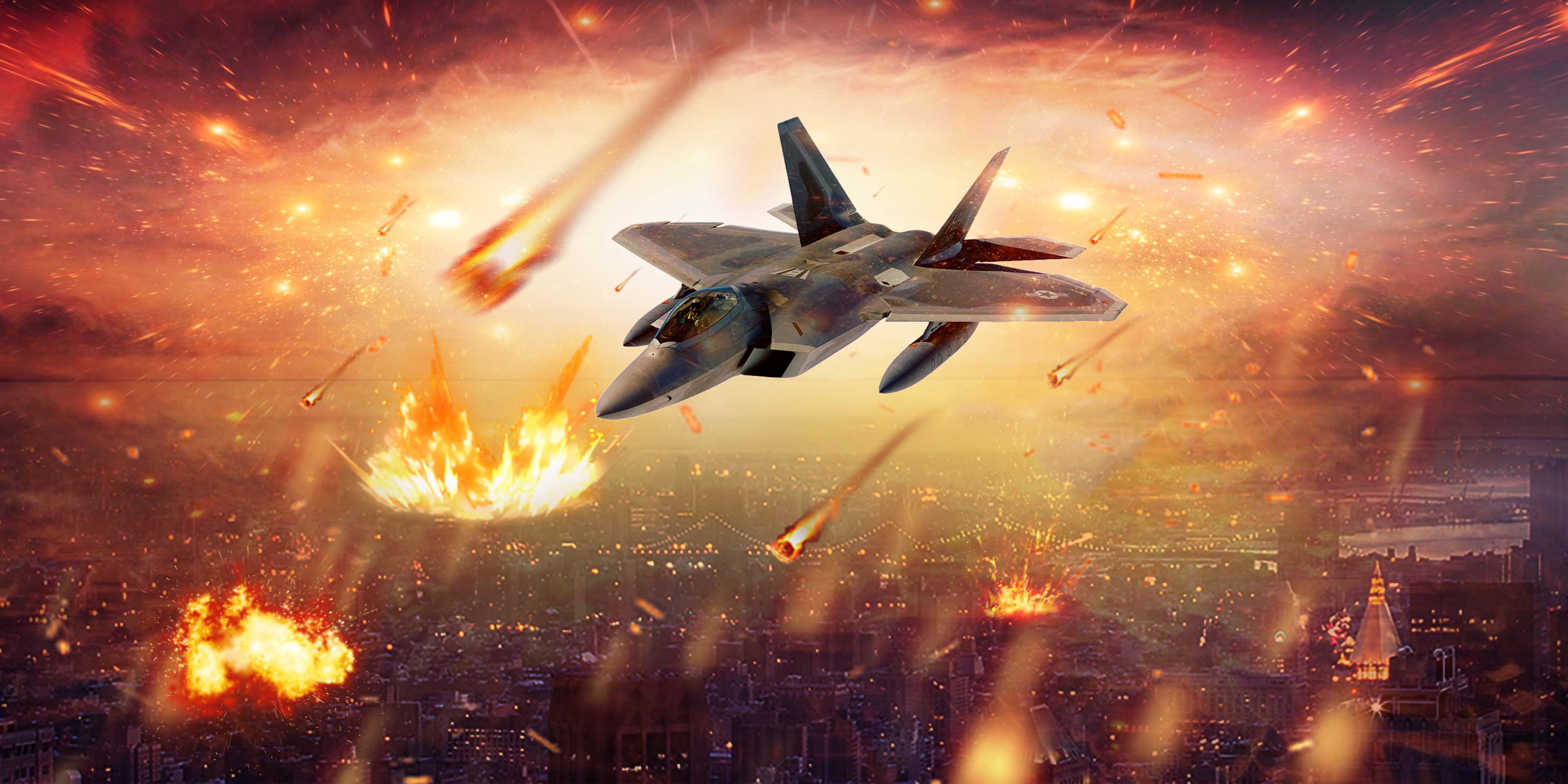 战斗机飞机军事武器摄影海报