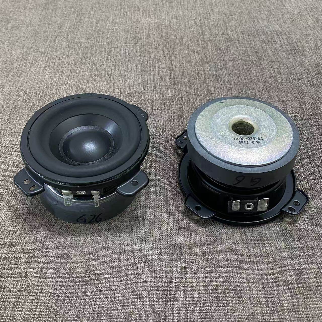 哈曼铝盆3.5寸中低音喇叭扬声器 全频大磁钢大皮边人声靓低音劲爆
