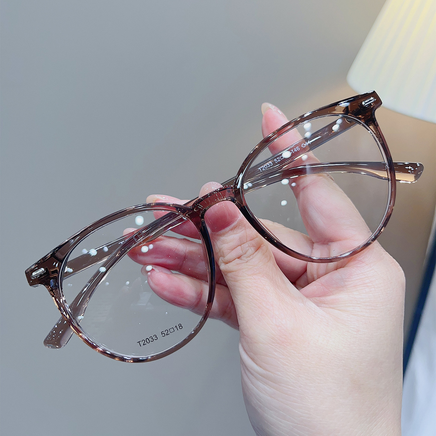 复古圆形大框防蓝光眼镜框架男女超轻文艺百搭素颜护目近视平光镜