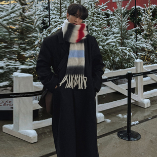 高级感毛呢大衣秋冬男士 大衣男款 中长款 韩版 风衣外套男英伦风 冬季