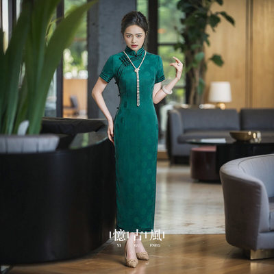 高端旗袍长款老上海复古传统新中式高级感年轻款时尚气质军阀太太